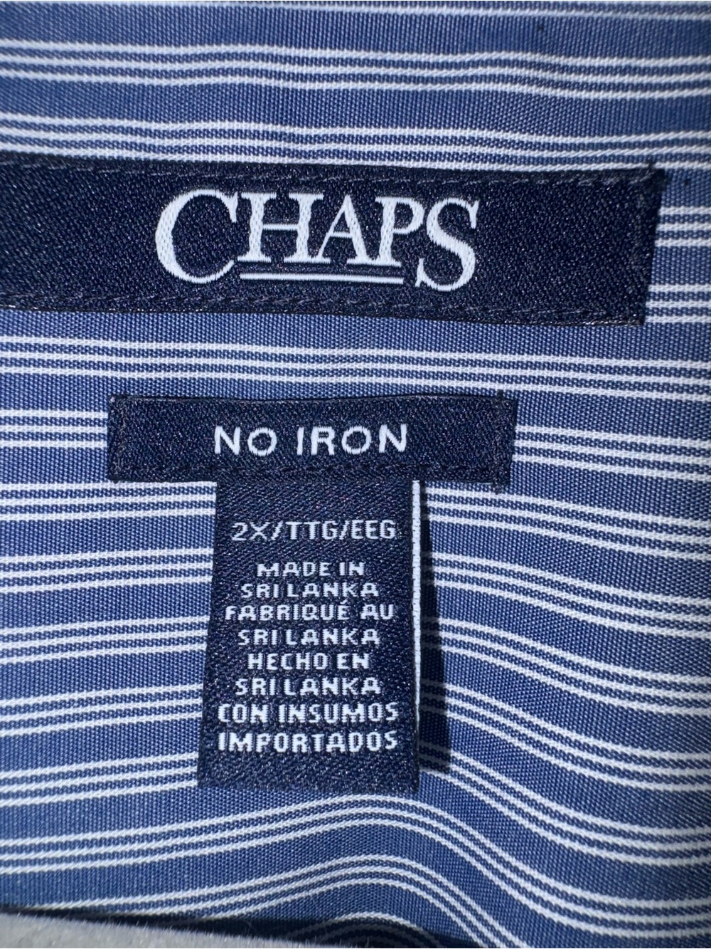 Chaps Women’s No Iron Button Down Plaid NWT Size 2X Preppy Smart Workwear Cotton
